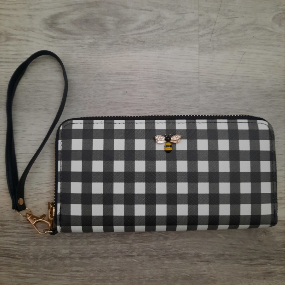 Claire's Gingham Long Wallet